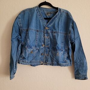 Vintage Lizwear cropped 90s jacket top | size petite medium